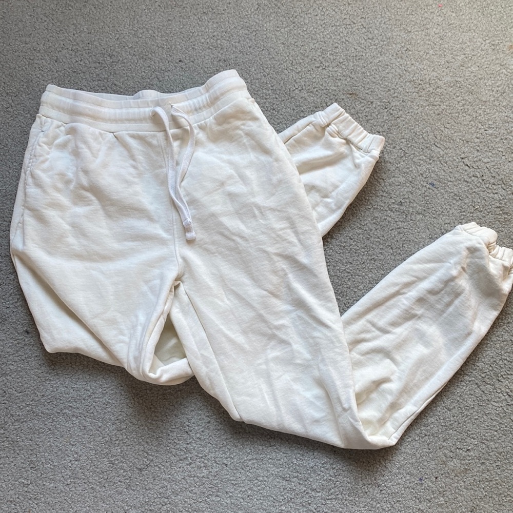 Cream colored joggers
